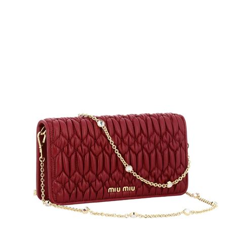 MIU MIU Cherry Red Leather full size Wallet, 12 card holder